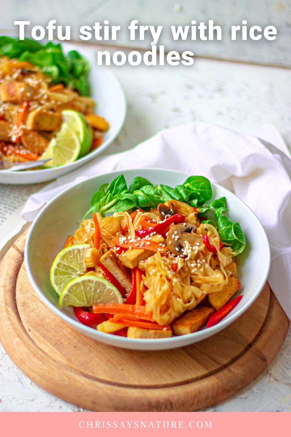 Speedy Spicy Tofu Stir-Fry with Rice Noodles