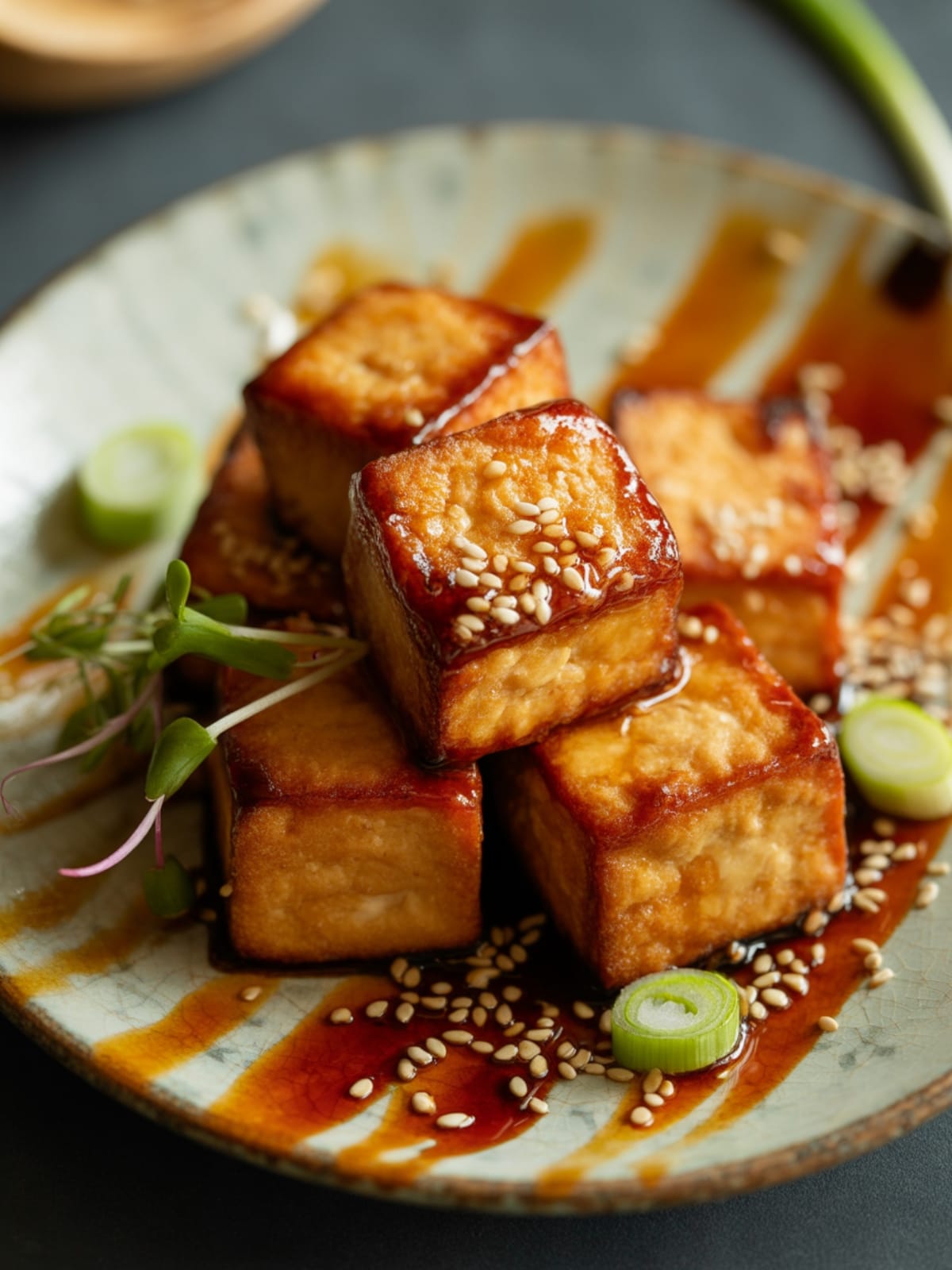 Miso-Glazed Tofu Donburi
