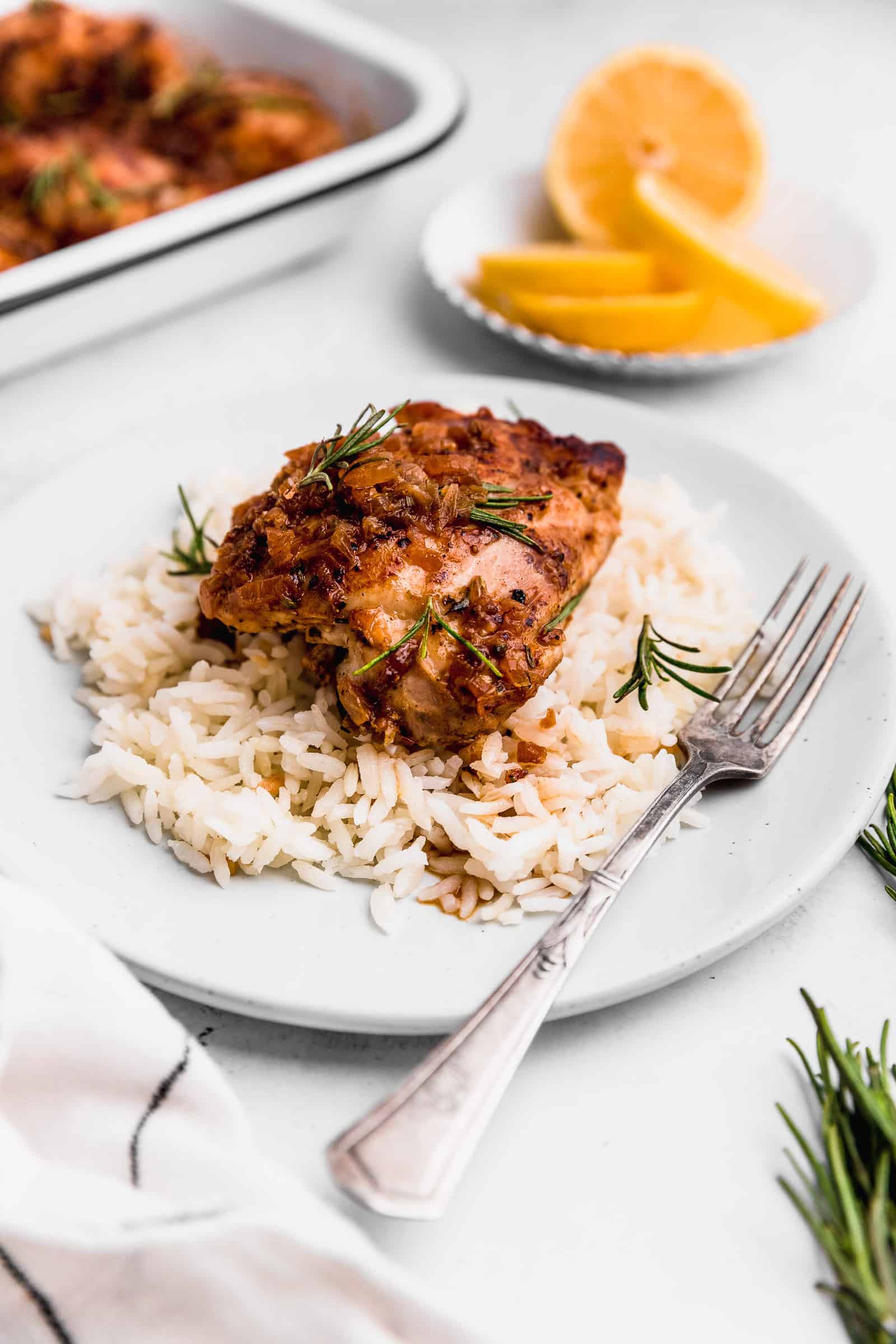 Sear-Style Chicken Thighs with Lemon Zest and Rosemary