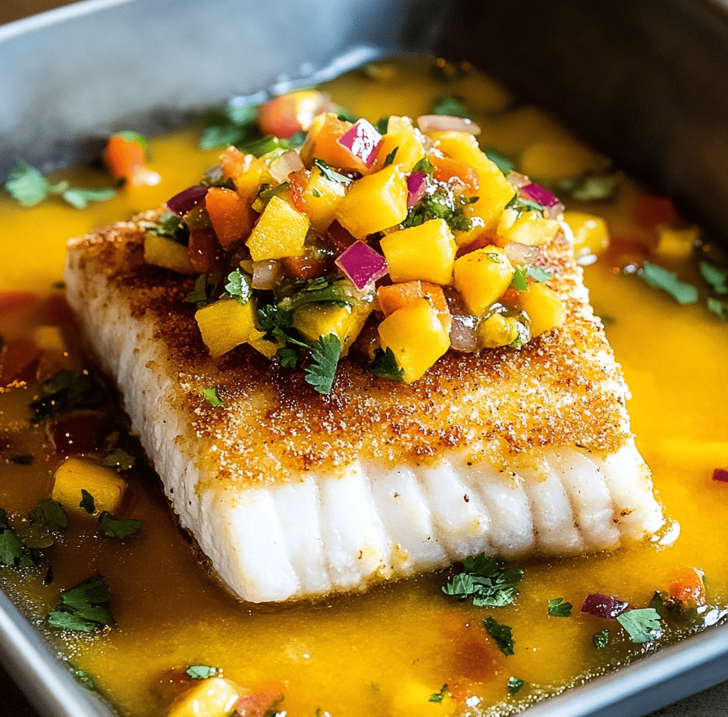 Branching Out Herb-Crusted Fish with Mango Salsa