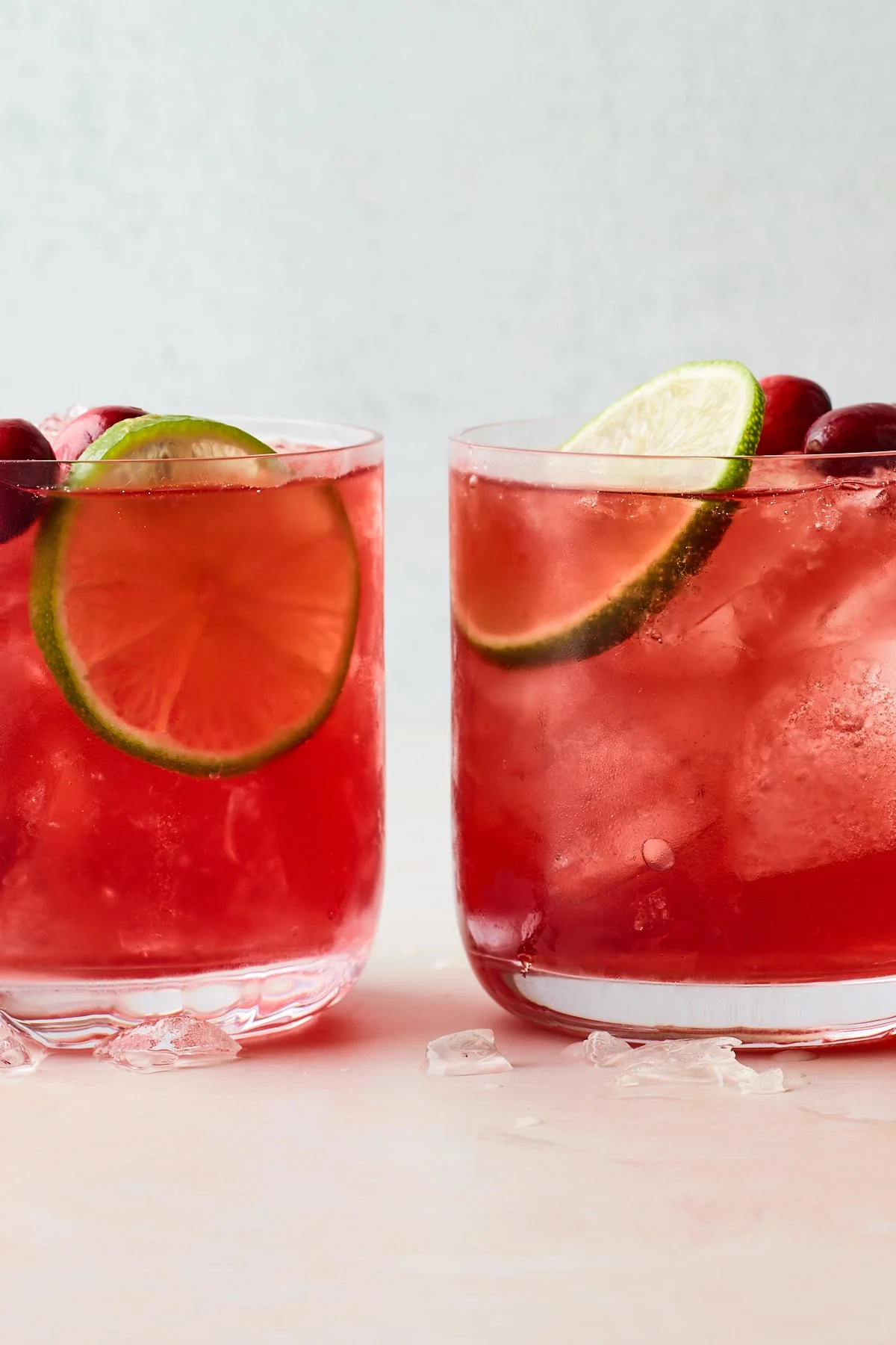 Shaken Cranberry Vodka with Lime and Bitters