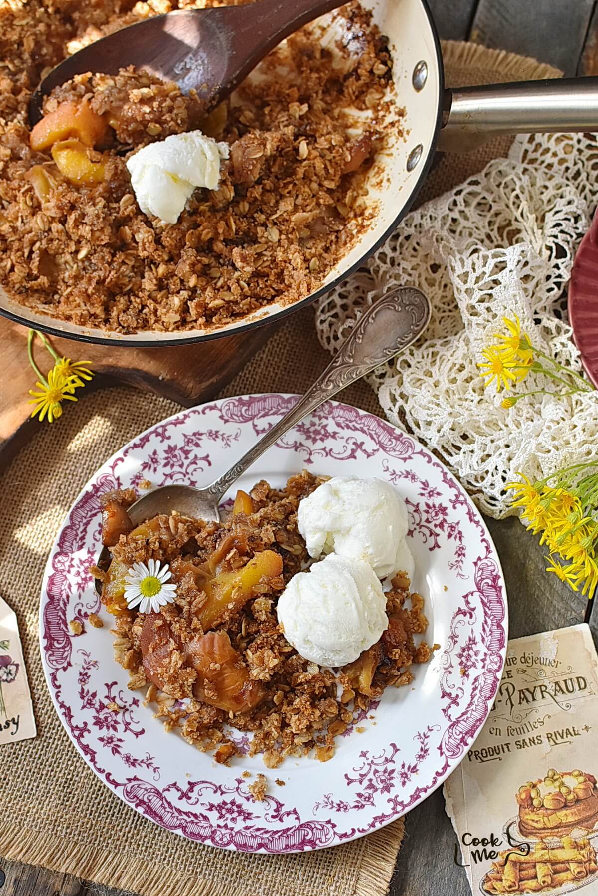 Bourbon-Infused Peach Crisp
