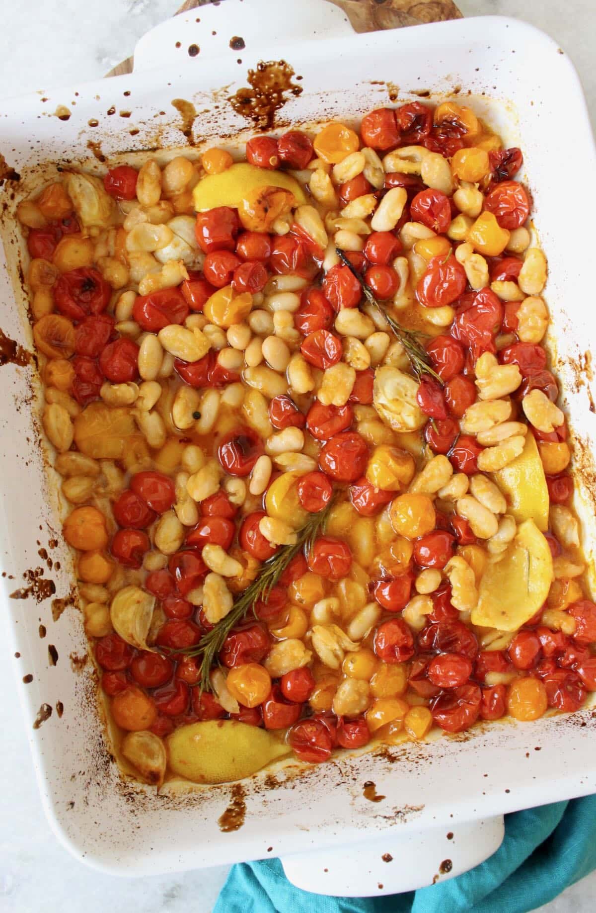 One-Pan Tomato White Bean Pasta
