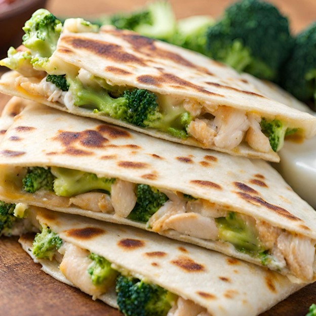 Chicken and Broccoli Quesadillas