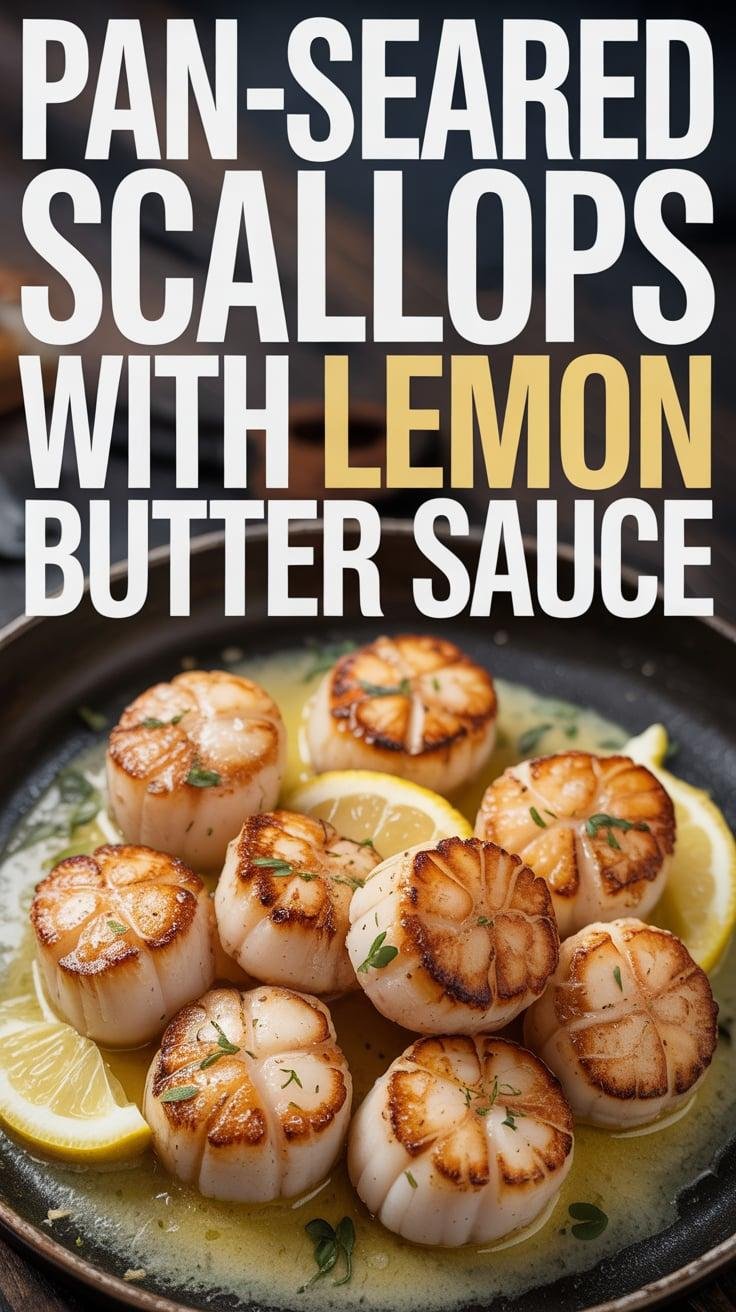 Pan-Seared Scallops with Lemon-Caper Butter Sauce