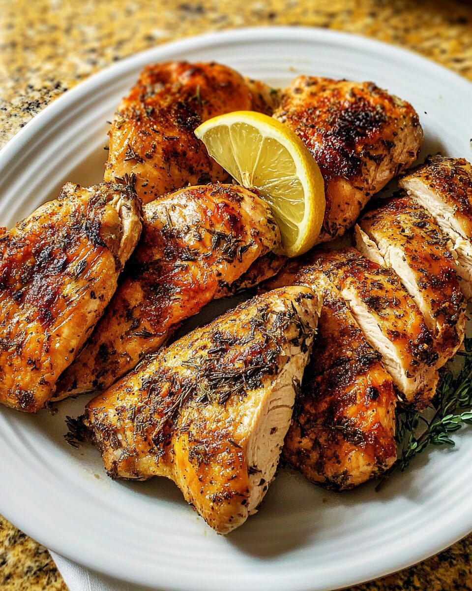 Lemon-Herb Chicken Breasts with Roasted Carrots
