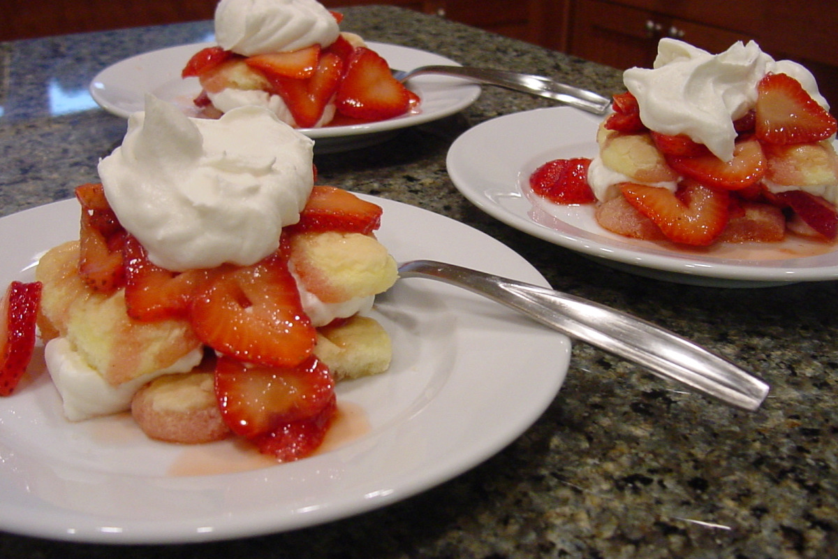 Strawberry Blueberry Shortcake with Vanilla Cream