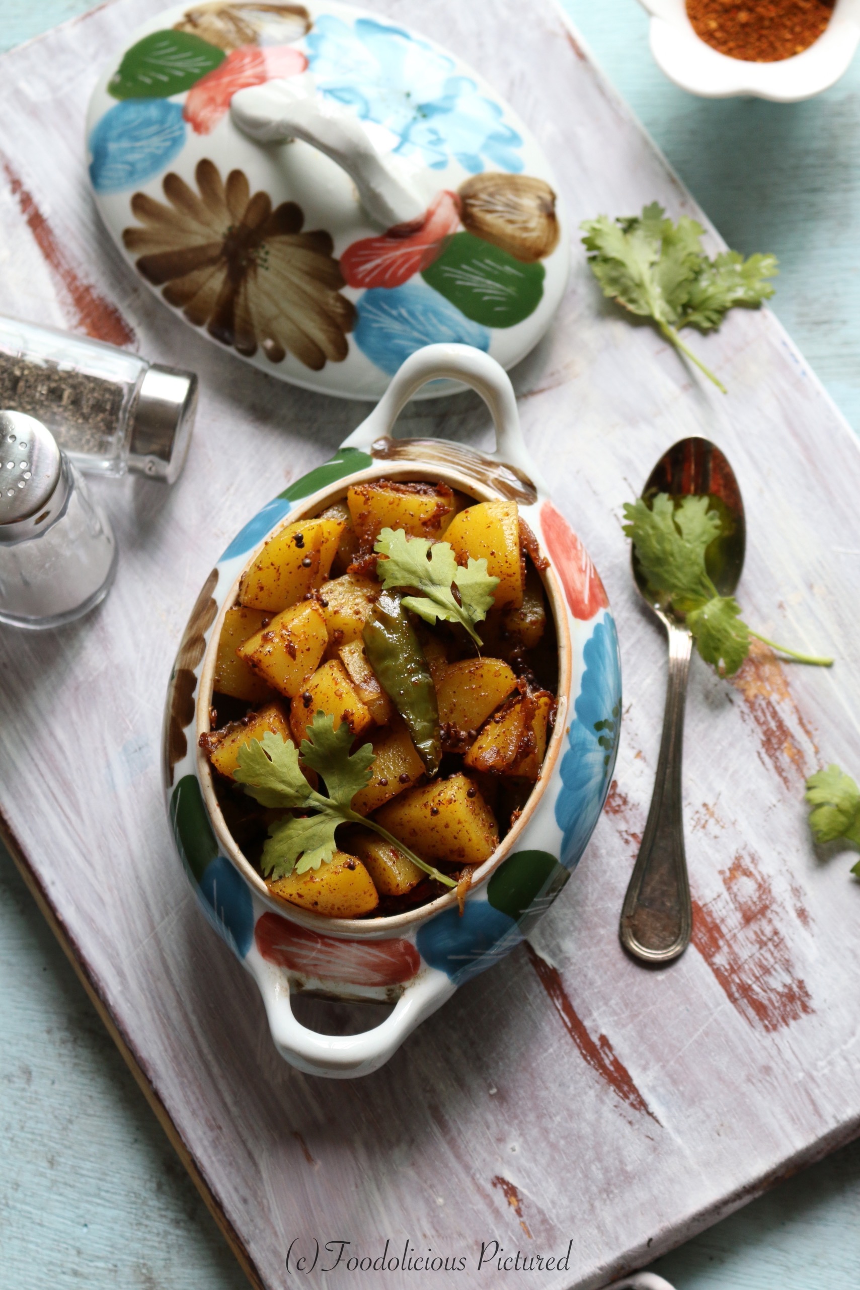Spiced Potato Achar with Mustard and Turmeric