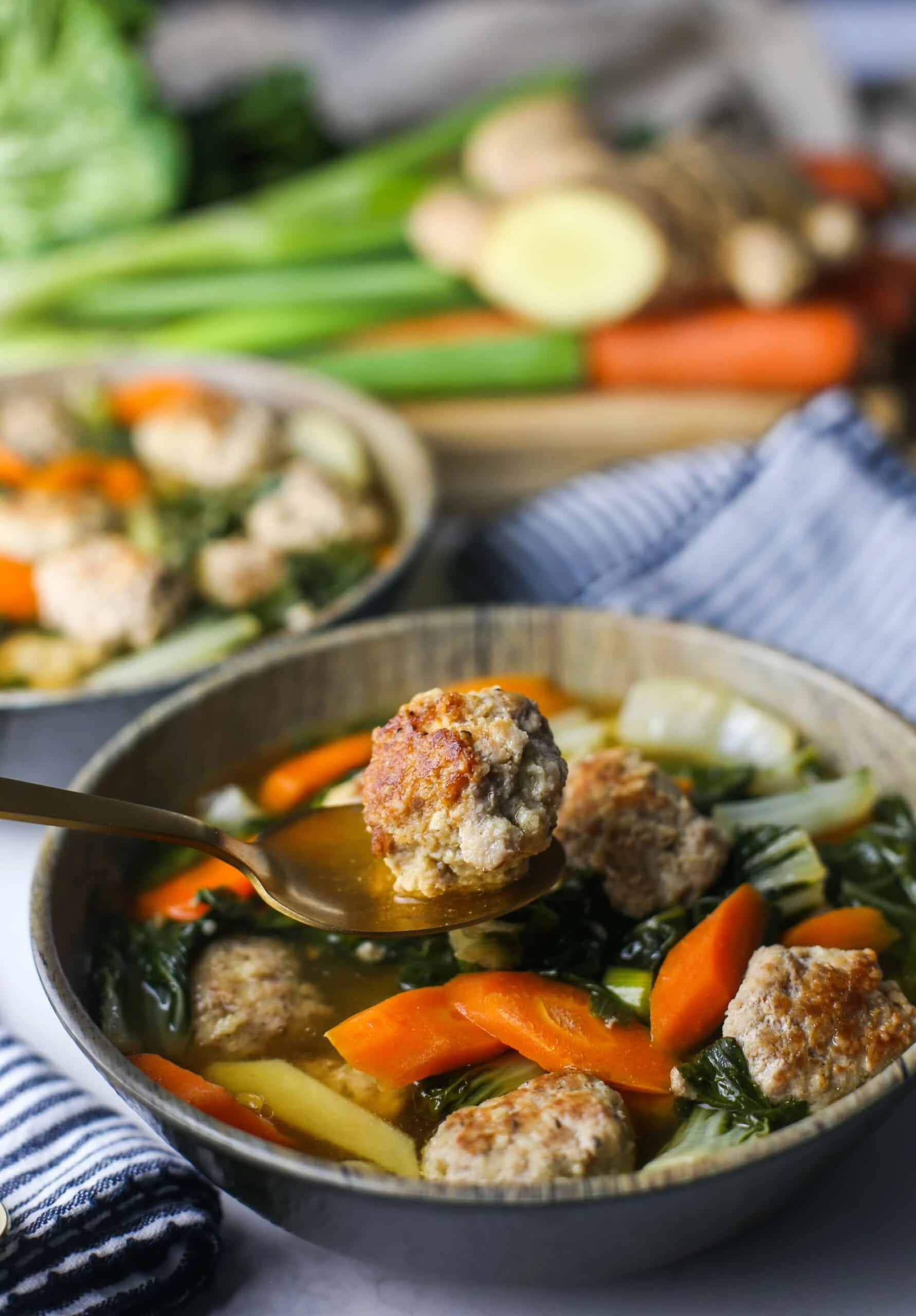 Pork Ginger Meatball Soup