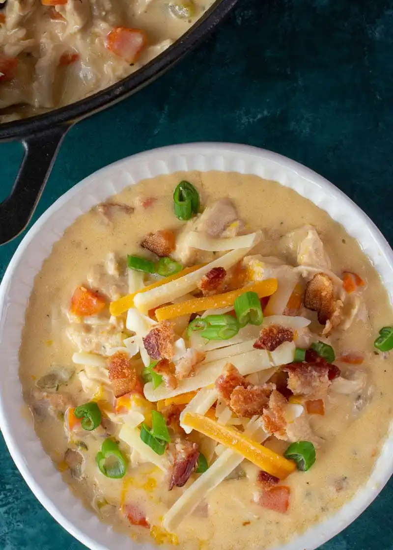 Bacon and Chicken Soup with Ranch-Style Dressing