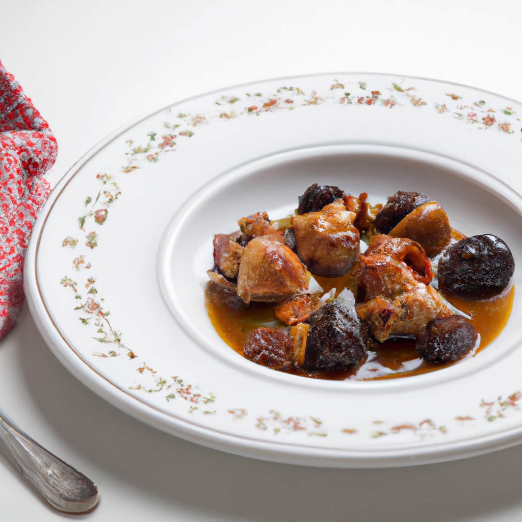 Prune-Brandy Rabbit Stew with Thyme