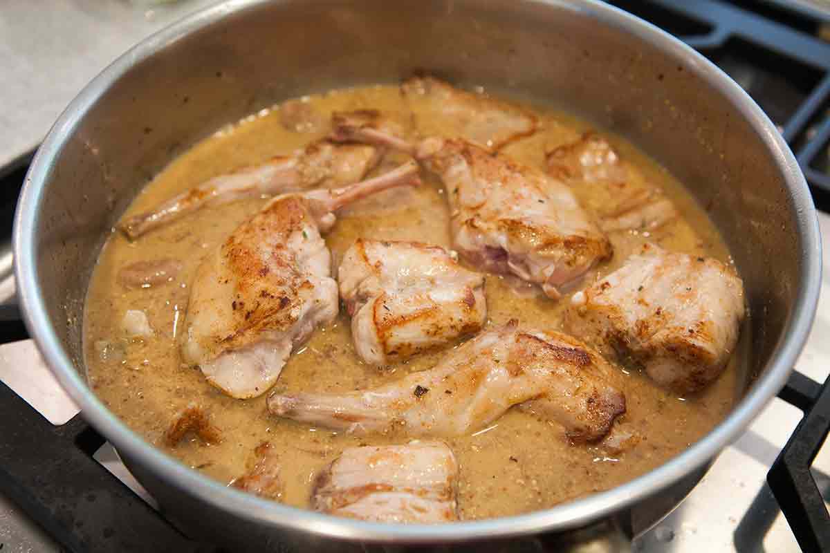 Mustard-Cured Rabbit with Shallot Cream