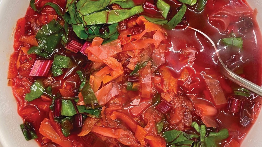 Beet and Cabbage Soup with Smoked Paprika