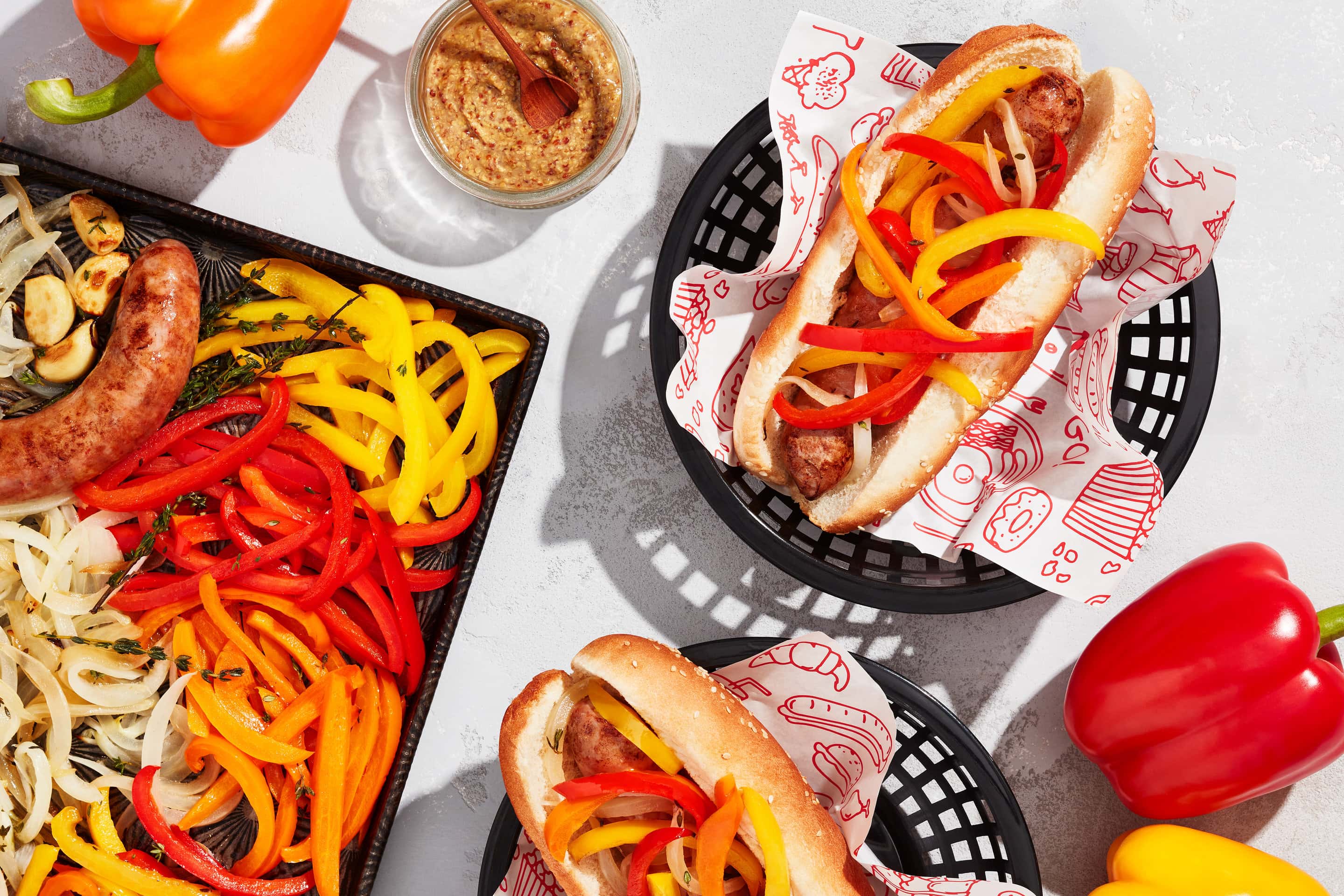 Sheet Pan Sausage and Bell Pepper Medley