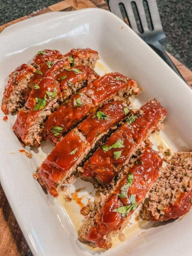 Almond Flour-Bound Ground Beef Meatloaf with Tomato Glaze