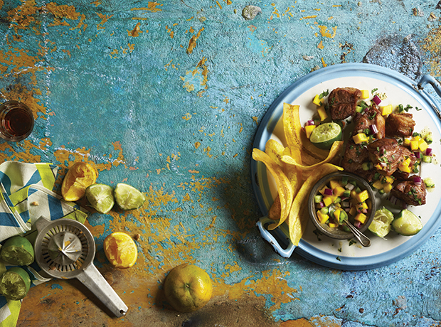 Tropical Pork Belly with Mango Salsa