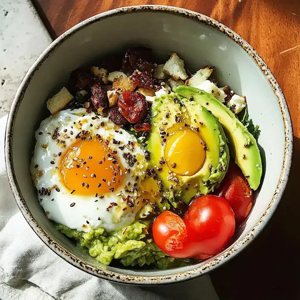 Rainbow Veggie Breakfast Bowl with Avocado Mash