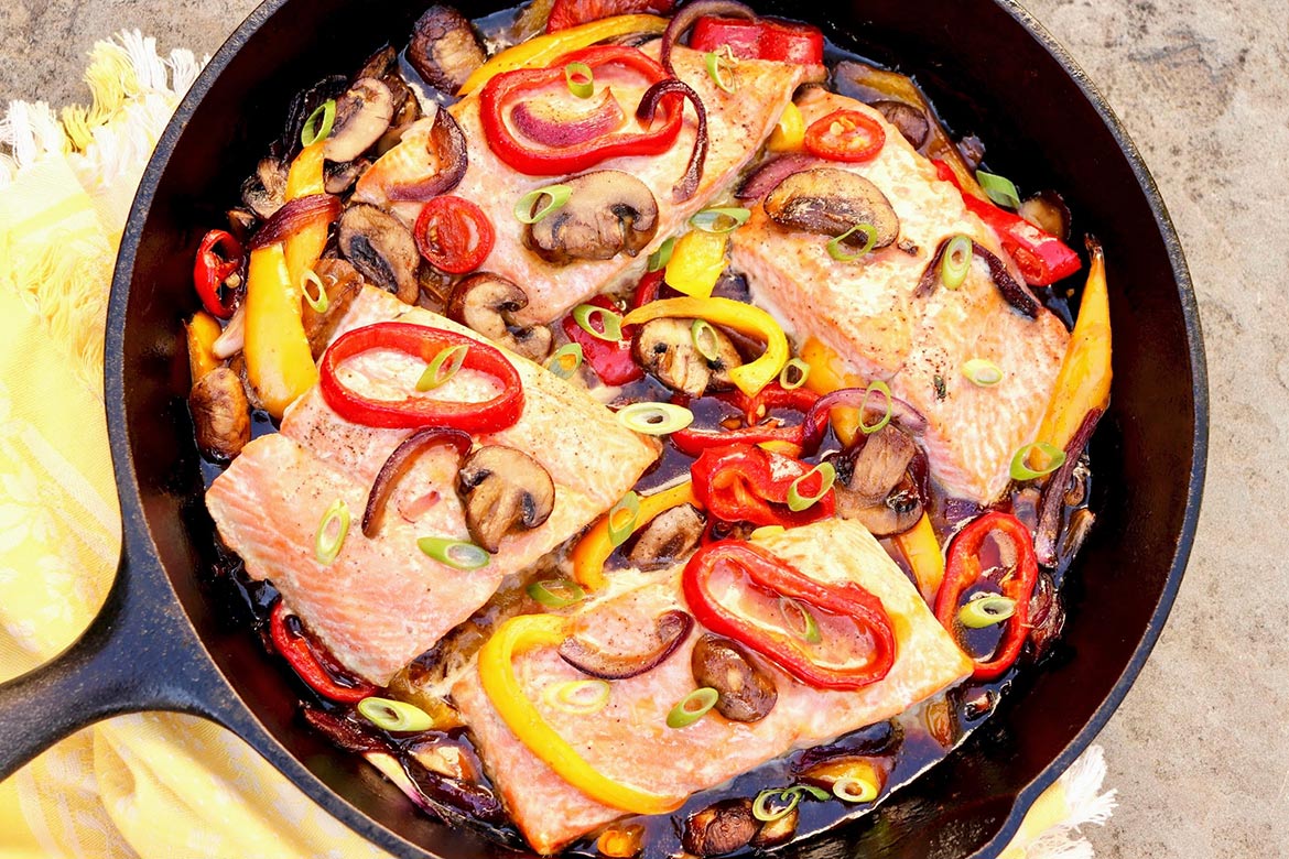 One-Pan Teriyaki Salmon with Vegetables