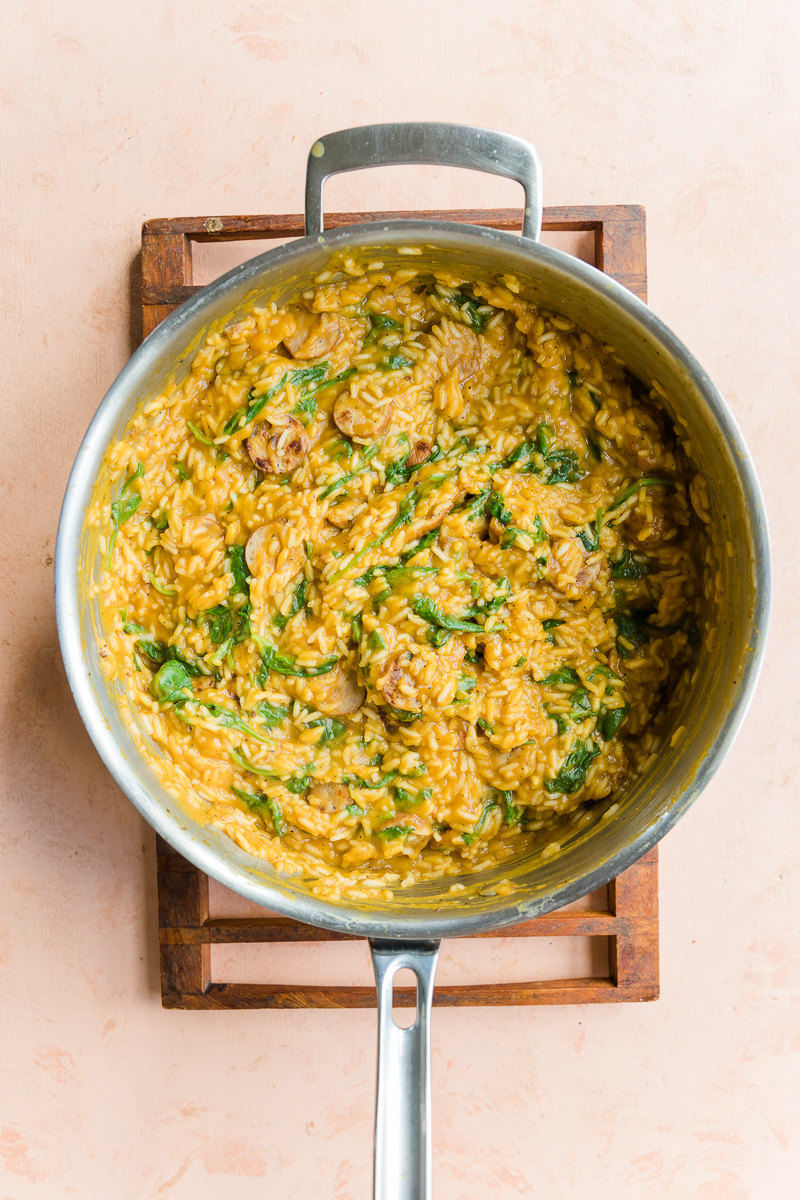 One-Pot Chicken and Rice with Sausage and Peas