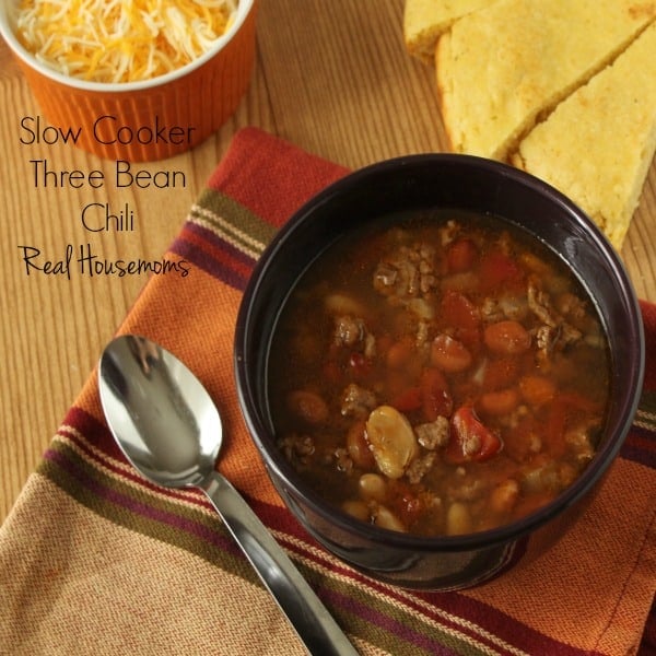 Slow-Cooker Three-Bean Vegetable Chili