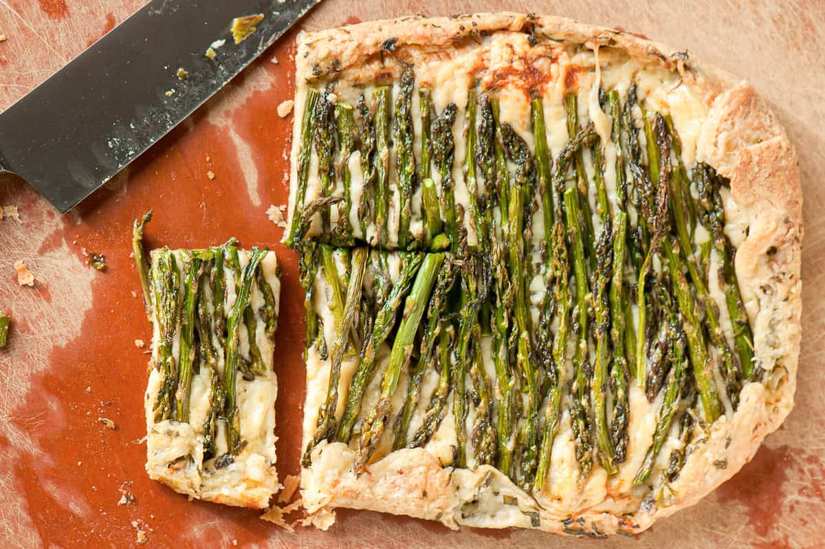 Sheet Pan Asparagus and Pea Galette with Dill
