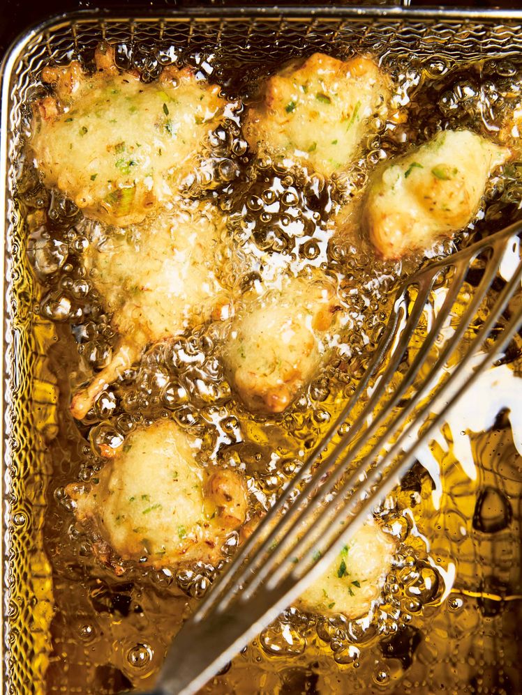 Haitian Salt Cod Fritters with Lime-Cilantro Sauce