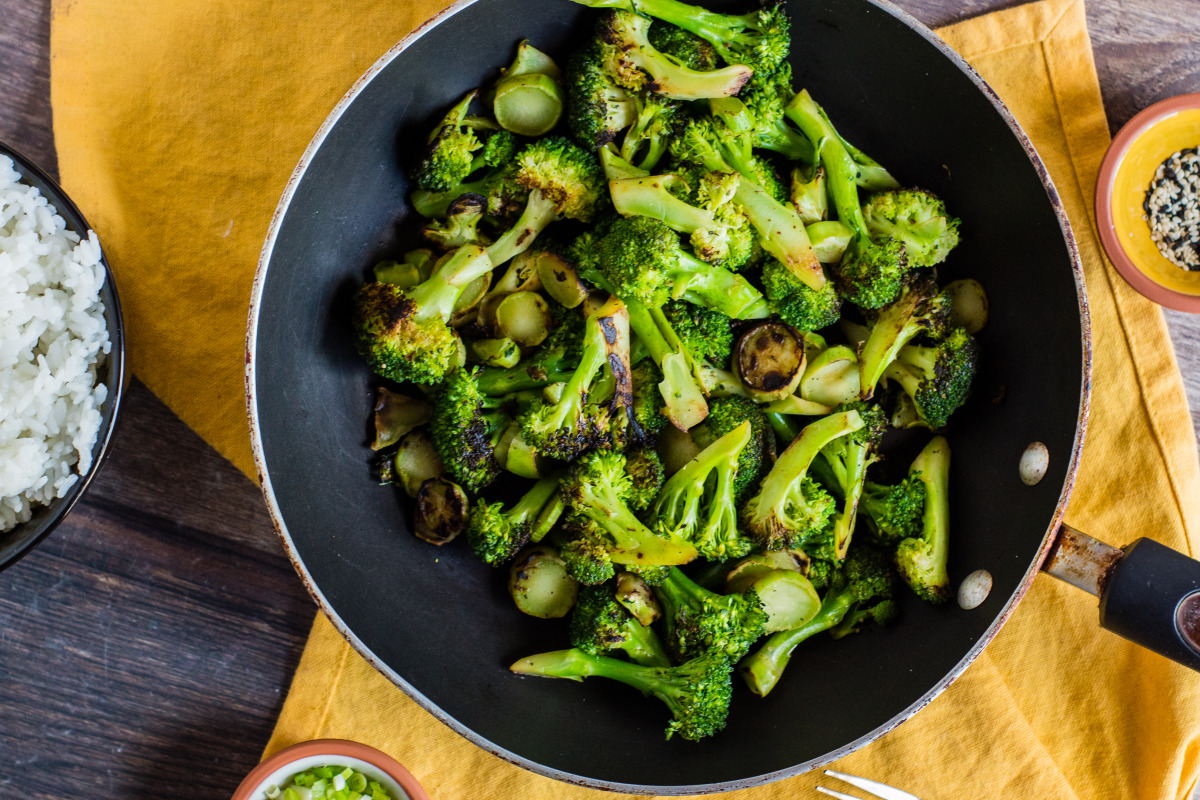 Pan-Seared Chicken with Roasted Broccoli