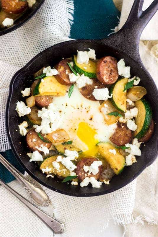 Pan-Fried Zucchini and Bell Pepper Breakfast Hash