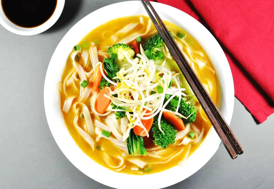Clear Vegetable and Noodle Soup