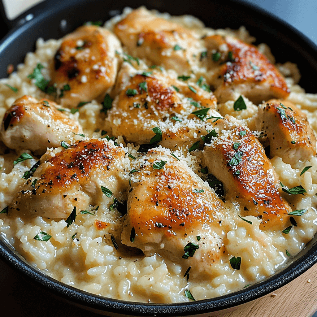 One-Pan Chicken, Rice, and Roasted Vegetables with Parmesan