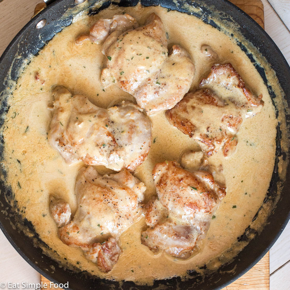 Pan-Seared Chicken Thighs with Dijon Cream Sauce