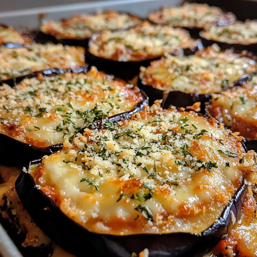 Baked Eggplant Slices with Balsamic Glaze