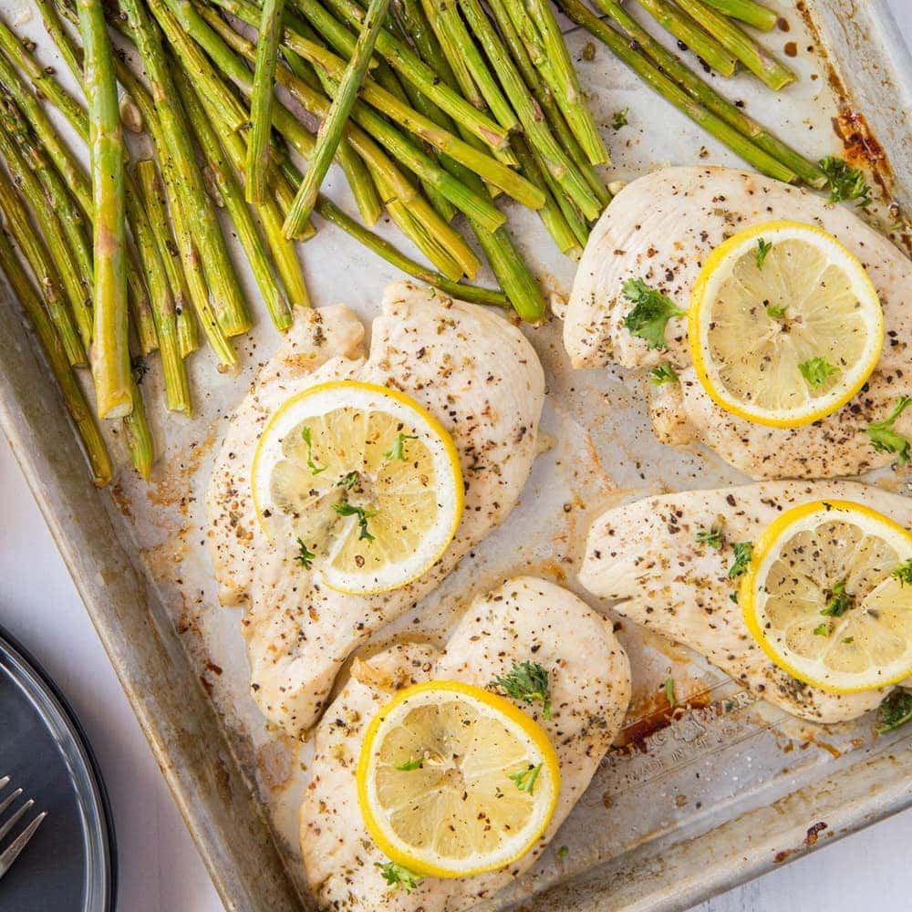 Sheet Pan Lemon-Glazed Chicken with Roasted Asparagus