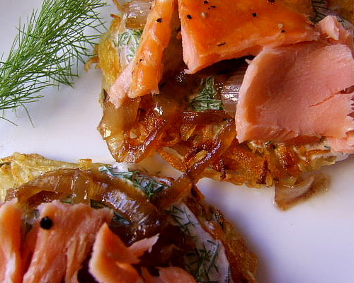 Dill-Potato Pancakes with Smoked Salmon
