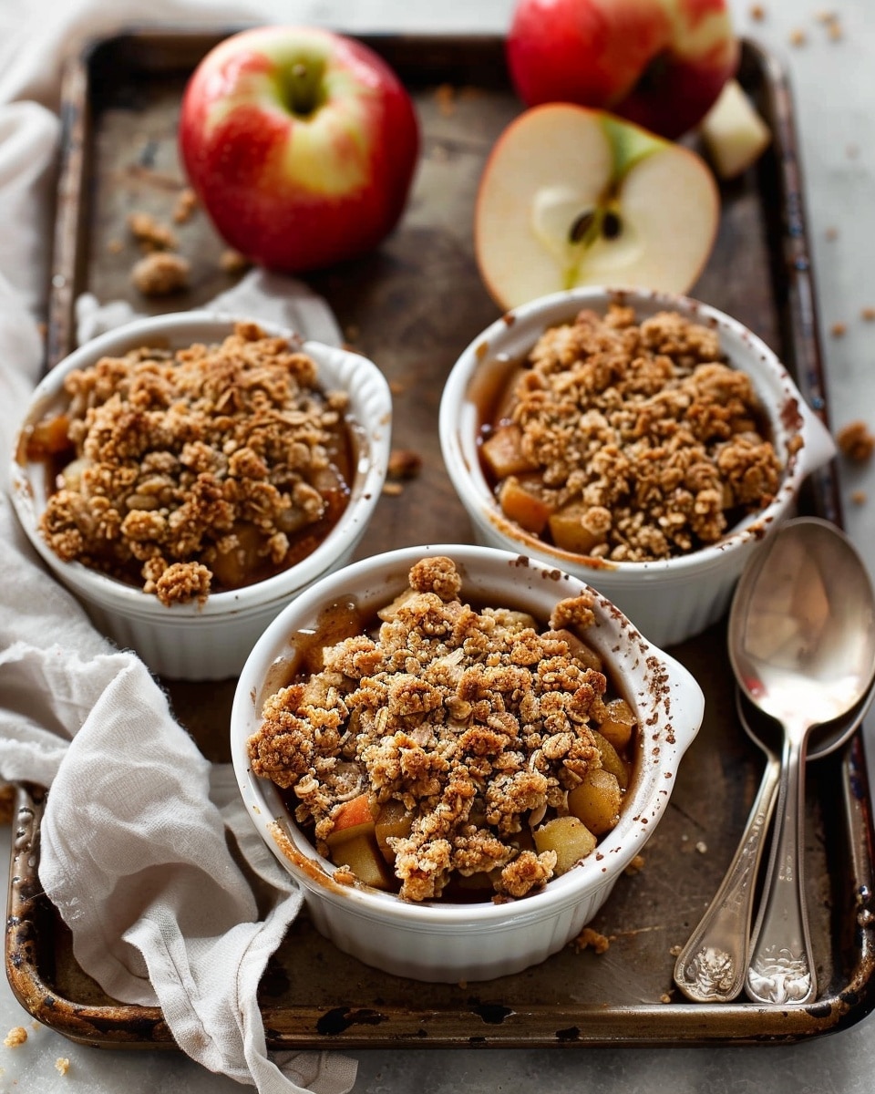 Individual Apple Crumbles with Oat Topping