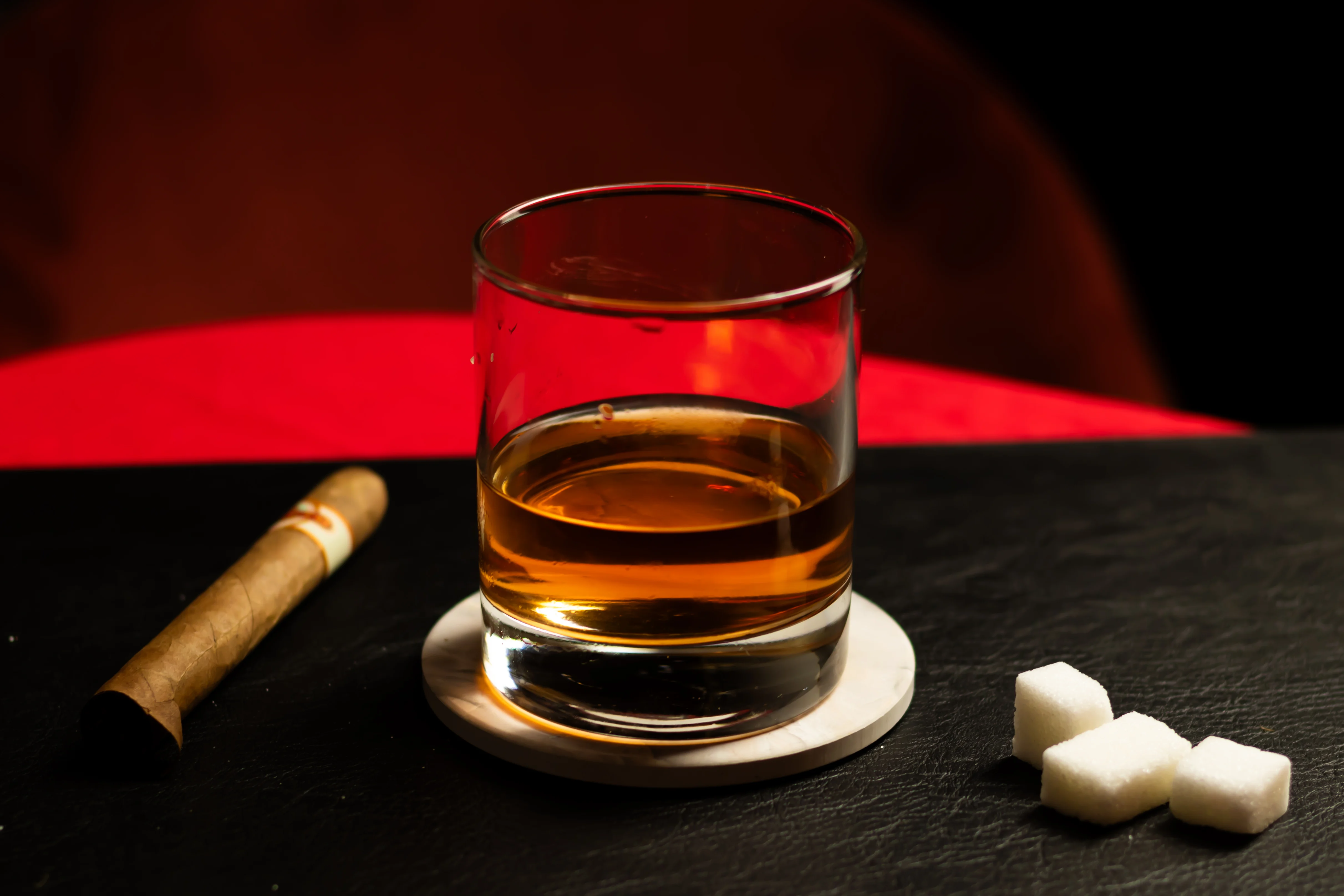 Smoked Bourbon Sazerac with Orange Bitters