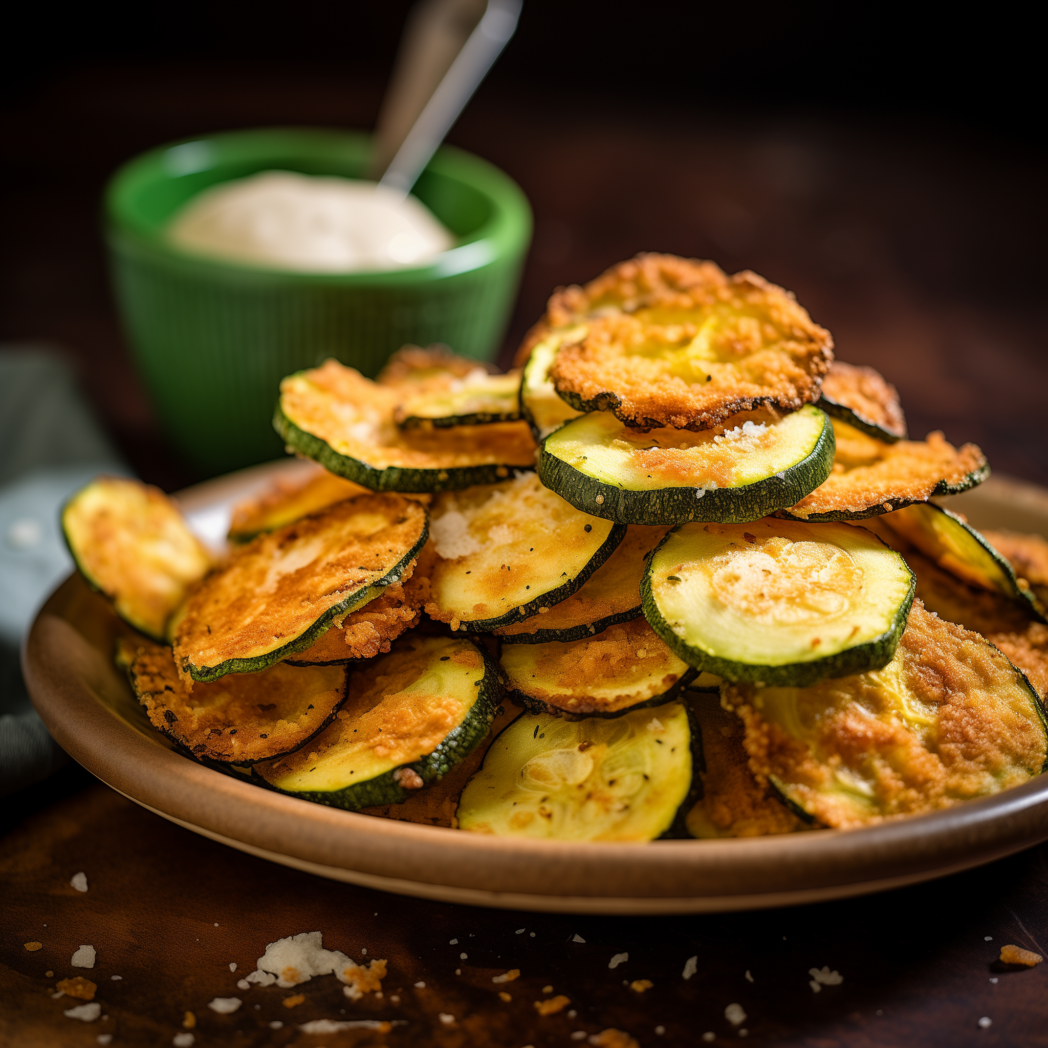 Air-Fried Zucchini Chips with Parmesan