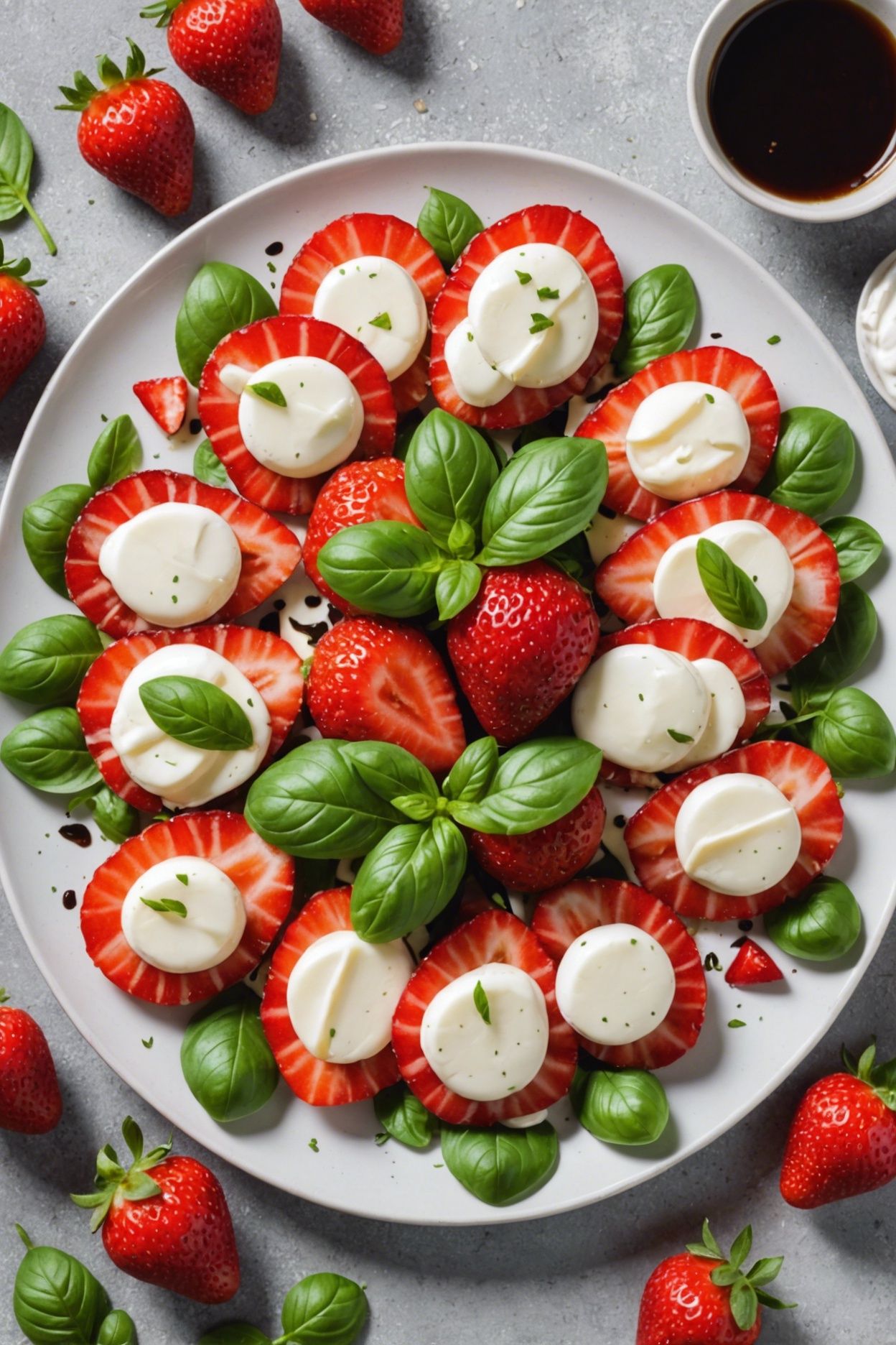 Strawberry-Basil Caprese Salad