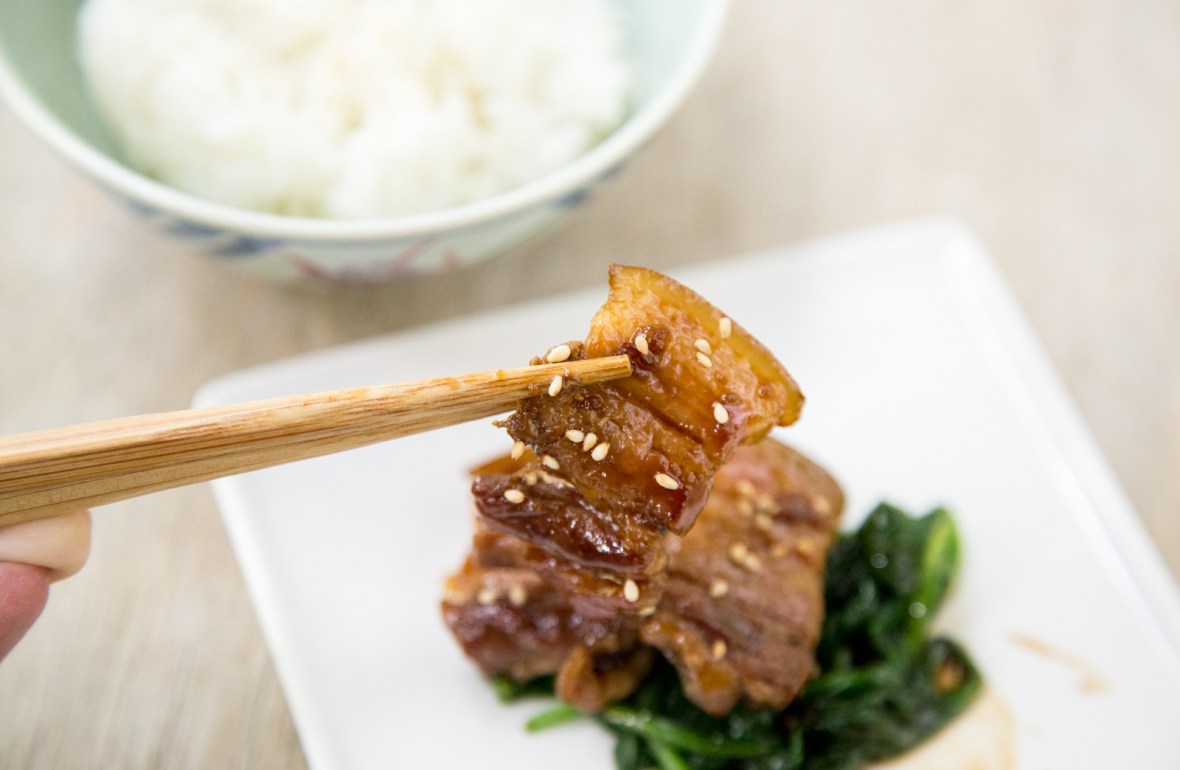 Pan-Fried Pork Belly with Sweet Soy Glaze
