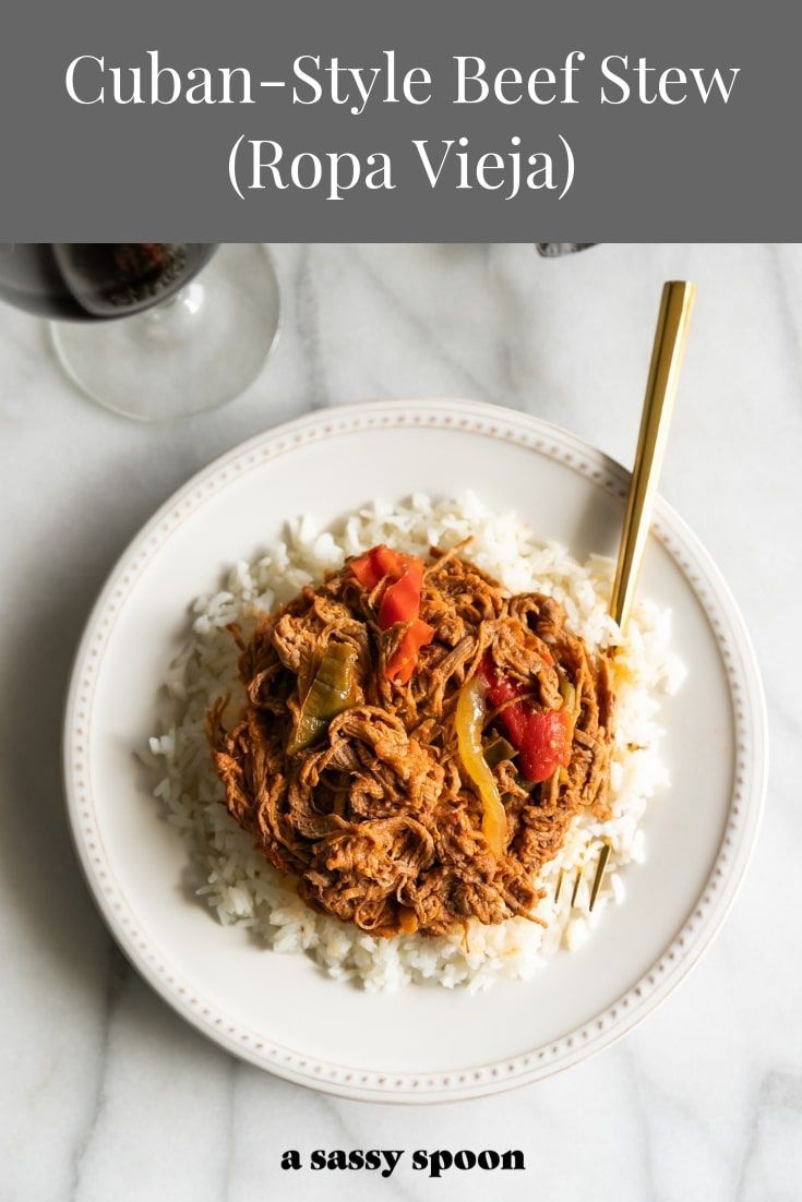 Cuban-Style Shredded Beef with Tomato and Bell Peppers