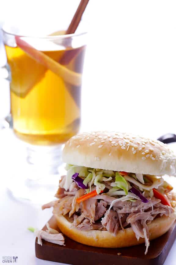 Slow-Cooked Pulled Pork Sandwiches with Apple Cider Glaze