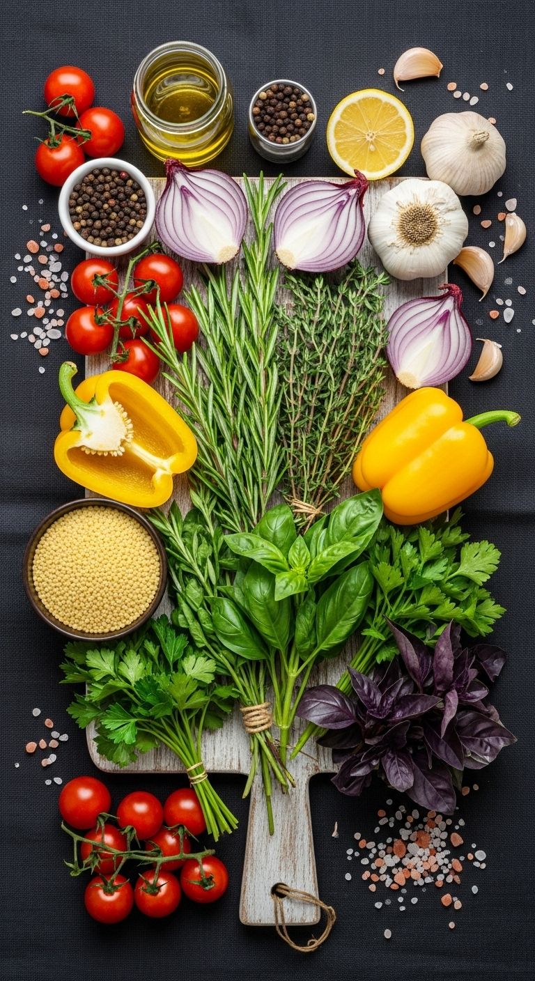Summons of Fresh Herbs and Vegetables