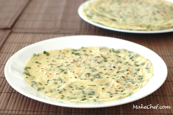 Sweet and Savory Half-Pancakes with Banana and Chives