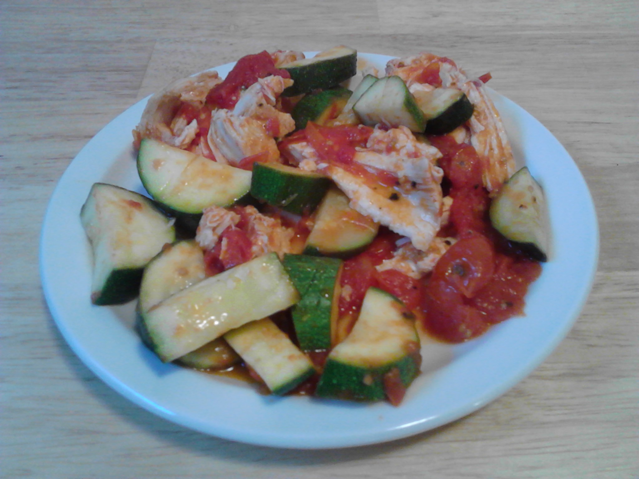 Half-Portion Chicken and Veggie Skillet