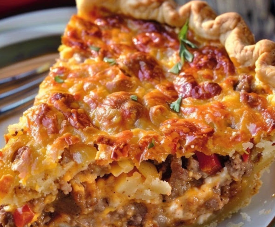 Cheesy Beef and Vegetable Pot Pie