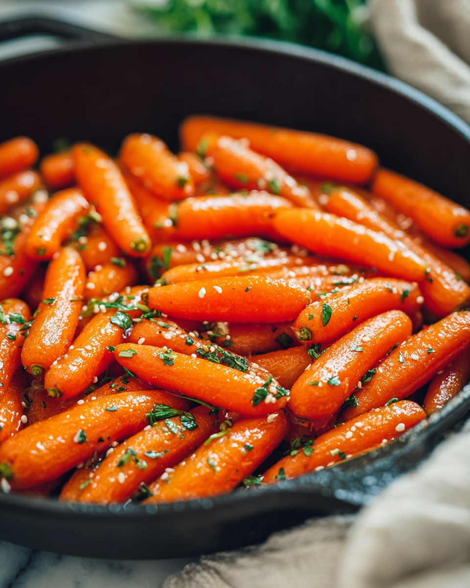 Honey-Sesame Glazed Carrots with Toasted Sesame Seeds