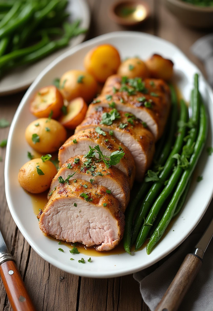 Garlic-Herb Roasted Pork Tenderloin