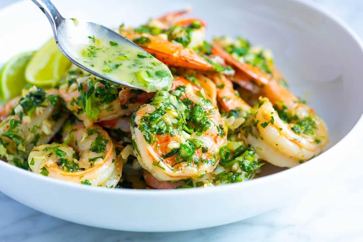 Garlic-Steamed Shrimp with Cilantro Lime