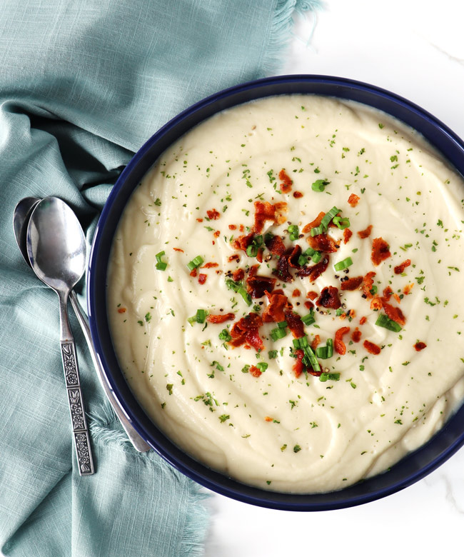 Slow-Simmered Cauliflower and Bacon Soup