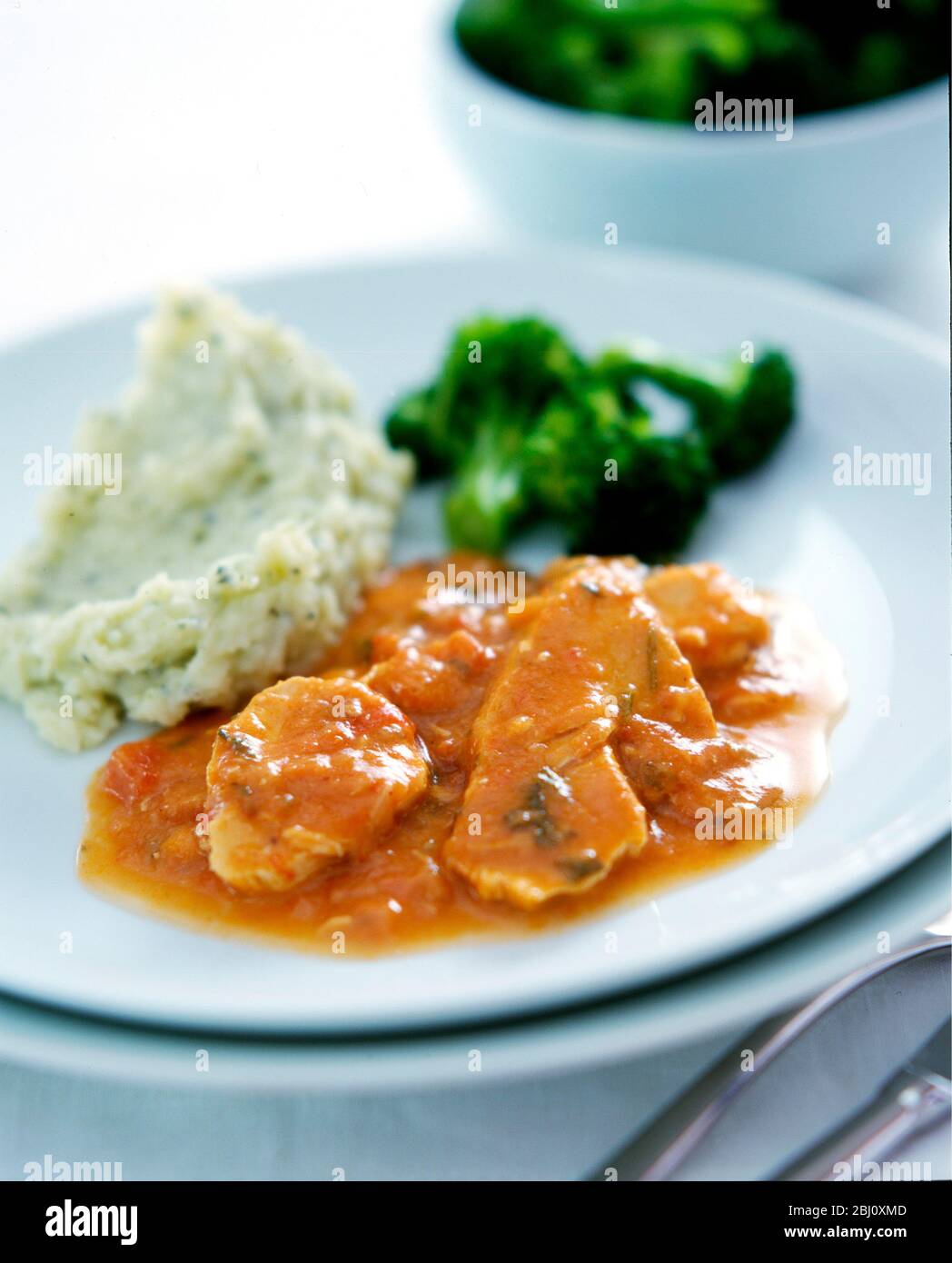 Potato and Pork Pastel with Herbed Tomato Sauce